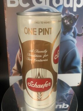 Vintage Beer Can Schaefer One Pint America's Oldest Lager Beer Empty Aluminum
